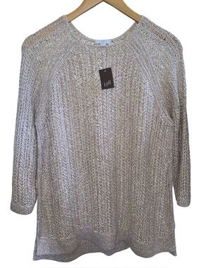 J.Jill Women’s open-knit pullover sweater size small NWT